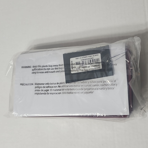 Badgley Mischka Pleated Crossbody bag, Wine - Picture 5 of 6